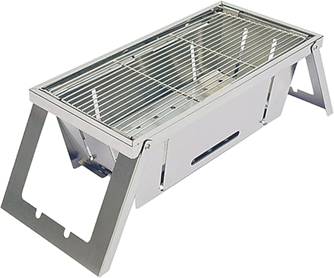 Folding Grill Barbecue Grill with Carrying Bag Outdoor Cooking Portable Charcoal Grill Tabletop Bbq Charcoal Grill for Party Camping Backyard Picnic, 57.5x21.5cm