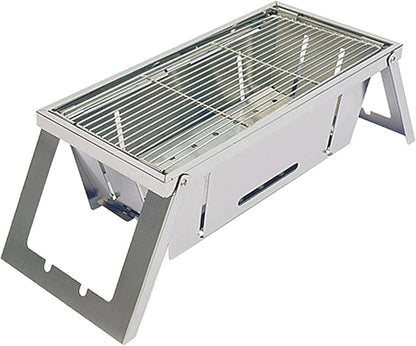 Folding Grill Barbecue Grill with Carrying Bag Outdoor Cooking Portable Charcoal Grill Tabletop Bbq Charcoal Grill for Party Camping Backyard Picnic, 57.5x21.5cm