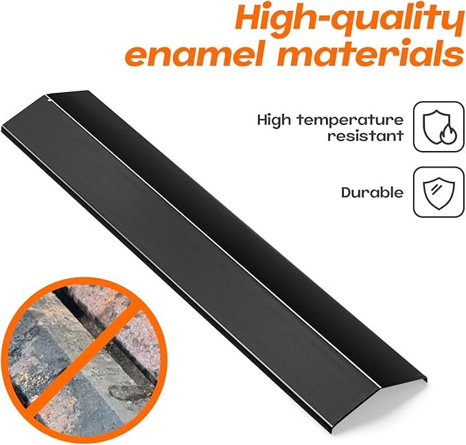 Grill Replacement Parts for Oklahoma Joe's Longhorn Combo 3-Burner Charcoal/Gas Smoker, Heat Plate Shield 1767017 1767054 16202046 Grill, Grill Parts Burner Tube & Crossover Tubes for Oklahoma Joe
