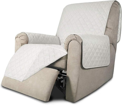 Easy-Going Reversible Couch Cover, Recliner 19 in, Ivory/Ivory | Machine Washable Slipcover For Dogs, Water Resistant Furniture Mat For Living Room, Non-Slip Sofa Cover, Pet Friendly
