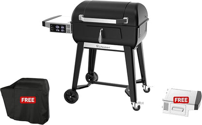 LifeSmart WiFi Controlled Smart-Temp Grill: Automatic Electric Ignition Charcoal BBQ with App-Enabled Precision Temperature Control & 800°F Searing Mode - 750 sq. in. Cooking Surface