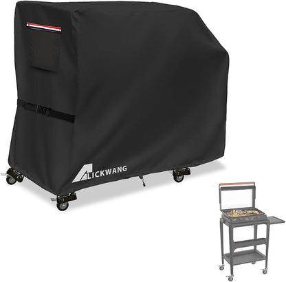 Griddle Cover for Blackstone E-Series 2-Burner 22" Electric Tabletop Griddle with Prep Cart,600D Waterproof Fade-Resistant Protective Cover for Blackstone 22 Inch Tabletop Electric Griddles,Black