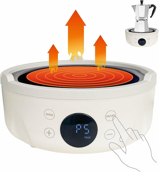 Small Hot Plate Electric Mini - 600W,9 Heat Levels, Mini Hot Plate Electric,Perfect Size For Moka Pot, Making tea And More, Suitable For Kitchen, RV camping, Outdoor,120V