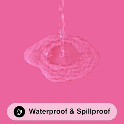Smiry Rectangle Tablecloth, Elastic Fitted Flannel Backed Vinyl Tablecloths for 5ft Folding Tables, Waterproof Wipeable Table Covers for Indoor, Outdoor, Camping and Picnic (Rose Pink, 30"x60")