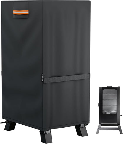 EVRBUL 40-inch Vertical Smoker Cover, 420D Heavy Duty Waterproof Outdoor Digital Electric BBQ Smoker Grill Cover Fit for Masterbuilt 40 in Cover, 24.5" W x 17" D x 39" H (Black)