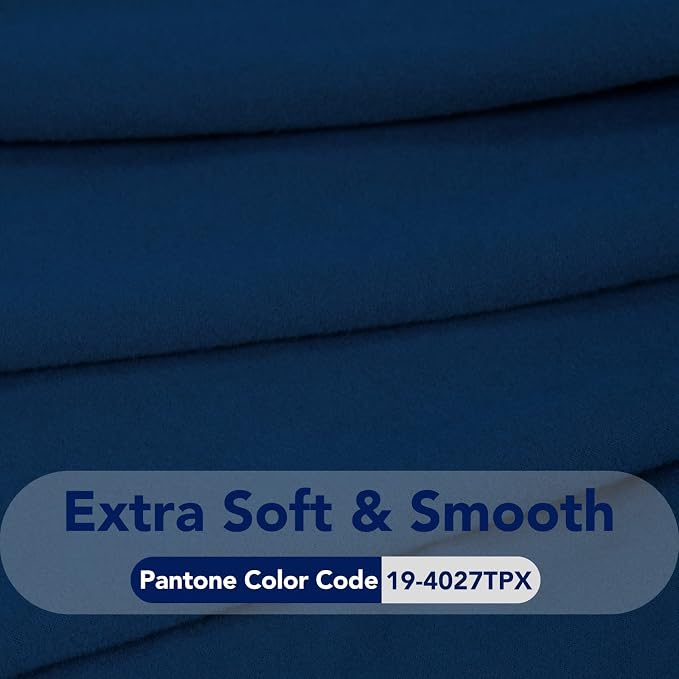 PureFit Super Stretch Chair Covers Fleece Couch Covers for Sofa Navy | 1-Piece Spandex Couch Cover Soft Couch Protector, Sofa Cover Washable with Non Skid Foam and Elastic Bottom for Kids, Dogs