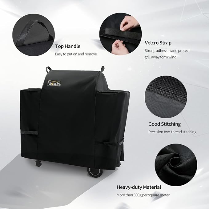 Cover for Traeger Ironwood 650 Grills, Heavy Duty Waterproof Wood Pellet Grill Smoker Covers, Outdoor Full Length Grill Cover