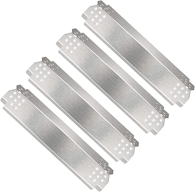 Uniflasy Grill Heat Plates Replacement Parts for Nexgrill 720-0830H, Stainless Steel Heat Tents, Burner Cover, Flame Tamer, Heat Shield for Home Depot Nexgrill 4 Burner 720-0830H, 14.6 Inch
