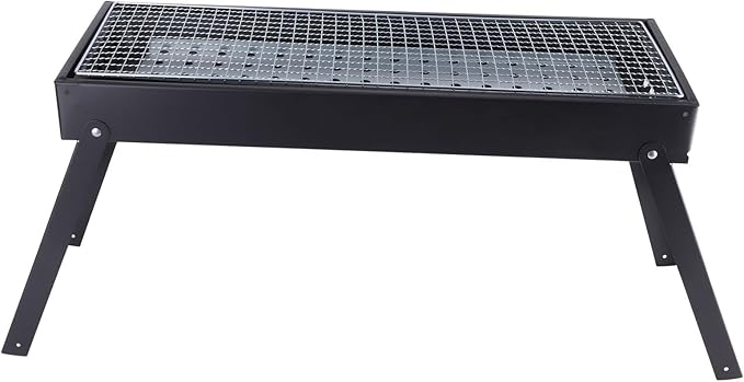 Srliya BBQ Grill, Compact Lightweight Portable Charcoal Barbecue with Foldable Design and Large Grill Net, for Outdoor Camping Picnic