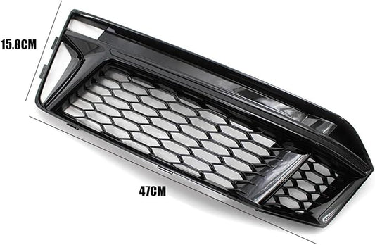 Fog Lamps Cover Front Fog Light Grill S4 A4 B9 SLine 1618 for Gloss Black Honeycomb Style