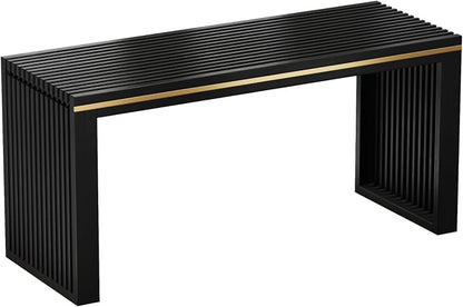 APRTAT Bamboo Dining Bench 35-Inch Indoor Wood Shoe Rack Bench for Entryway | Easy Assemble, Sturdy & Durable,Slatted Design,Versatile Everyday Seating,Living Room Hallway Bedroom Bathroom