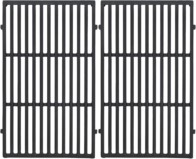 Leship 19.5 inch Cooking Grates Replace for Weber 7524, 7528, Weber Genesis 300 Series Genesis E310 E320 E330 S310 S320 S330 EP310 EP320 EP330 Grills, Cast Iron Grill Grates (19.5" x 12.9" Each)
