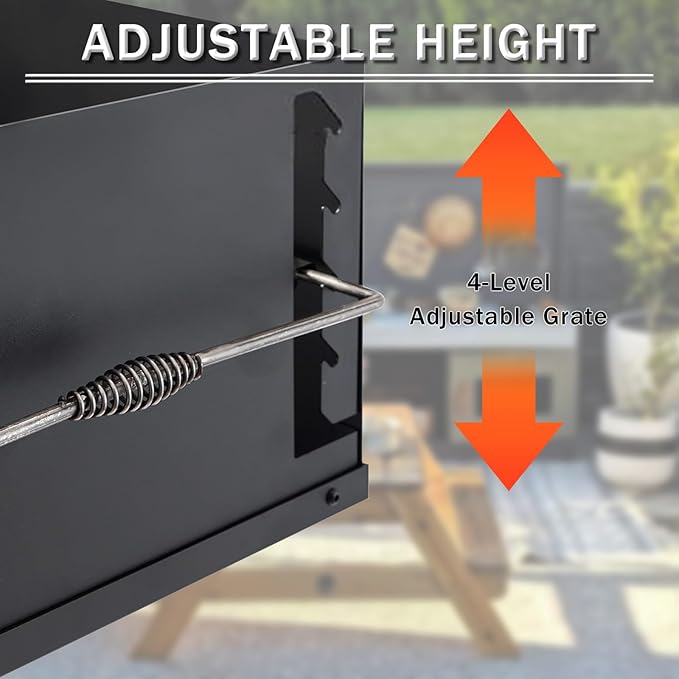 25x17 Inch Park-Style Heavy Duty Steel Charcoal Grill: An Outdoor BBQ Solution with Grate and Single Post Design for Backyard Barbecues and Camping
