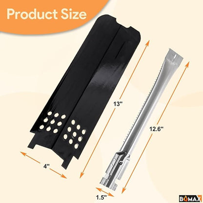 BQMAX Replacement Parts for Charbroil Classic 360 3-Burner 463672717, 463672817, 463773717, G320-0200-W1A, G215-0203-W1, Burner and Heat Plates Shield Tent Kit for Charbroil Accessories
