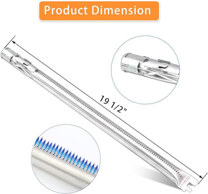 62752 7620 7622 for Weber Genesis E310 E320 E330 S310 S320 S330 EP310 EP320 | Zemibi 17.5" Flavorizer Bars, 19.5" Burner, 13 1/4" Heat Deflectors