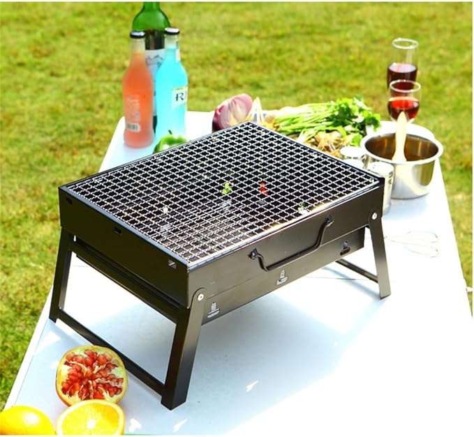 Portable Charcoal Grill for Camping BBQ, Outdoor Barbecue Grill with Foldable Design, Thickened Tripod, Easy Carry & Stable Support for Charcoal Grills BBQ,A-1