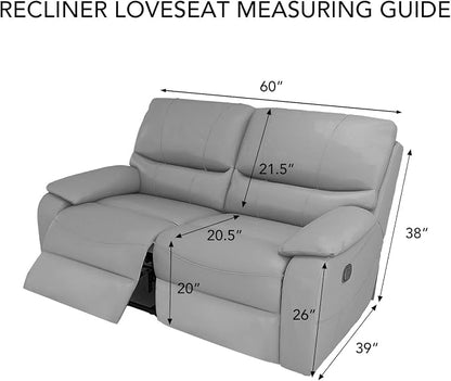 PureFit Super Stretch Loveseat Recliner Sofa Couch Cover with Pocket | 2 Seats Non Slip Soft Sofa Slipcover, Washable Reclining Furniture Protector for Kids, Pets (Recliner Loveseat, Wine)