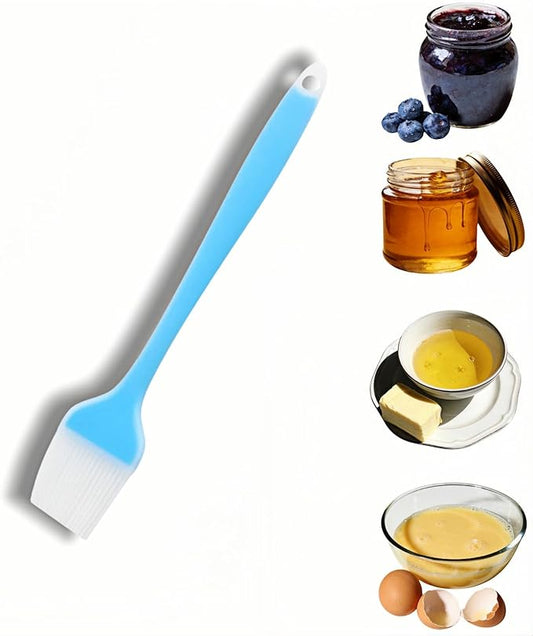 Silicone Basting Pastry Brush, 10.35 Inch, Blue, Food Grade, Heat Resistant -30°C to 230°C, No Bristle Loss, for Baking, BBQ, and Cooking