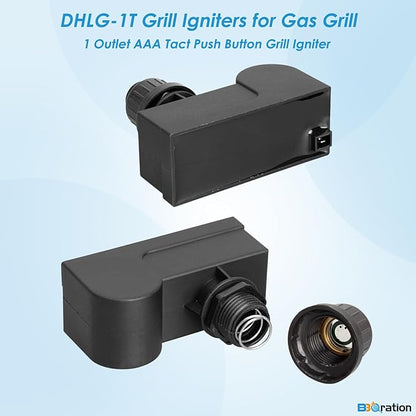 1 Outlets AAA Battery Tact Push Button Electronic Ignition Module Replacement for Charbroil, Broil King, Broil-Mate, Napoleon, DHLG-1T Grill Igniters for Charbroil Grill Igniter Replacement