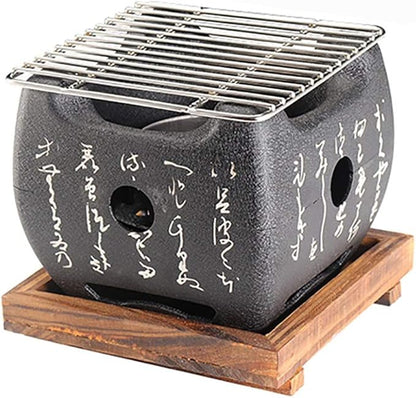 BBQ Barbeque Barbecue Grill,Aluminum Alloy Furnace,Portable Household Charcoal Barbecue Stove,Indoor and Outdoor,2 Size (Size : 11.5cm13cm)