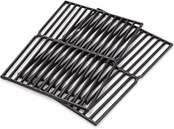15" x 11-1/4" Cast Iron Cooking Grates - Replacement for Weber Spirit 200 Side-Control (E/S-210 2009–2012), Spirit 500, Genesis Silver A | Fits Weber 7522/7523/7521/65904/65905