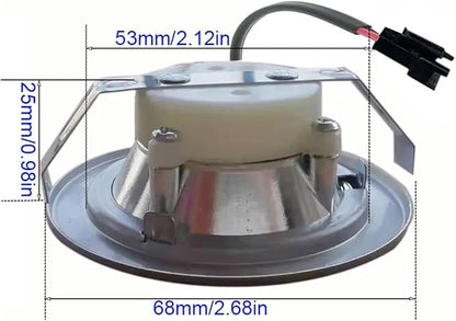 2-Pack DC 12V Range Hood Lamp 1.5W LED Warm White 3000K with SM Male Connector Kitchen Hood Light Smoke Exhauster Light