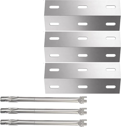 Repair Kit for Ducane Gas Barbecue Grill 30400040, 3100, 3200, 3400 Burner Tube, Stainless Heat Plate Tent, Burner Cover Replacement for Ducane 3 Burner DUCHD1, 30500048, 30500602, DUCHP1
