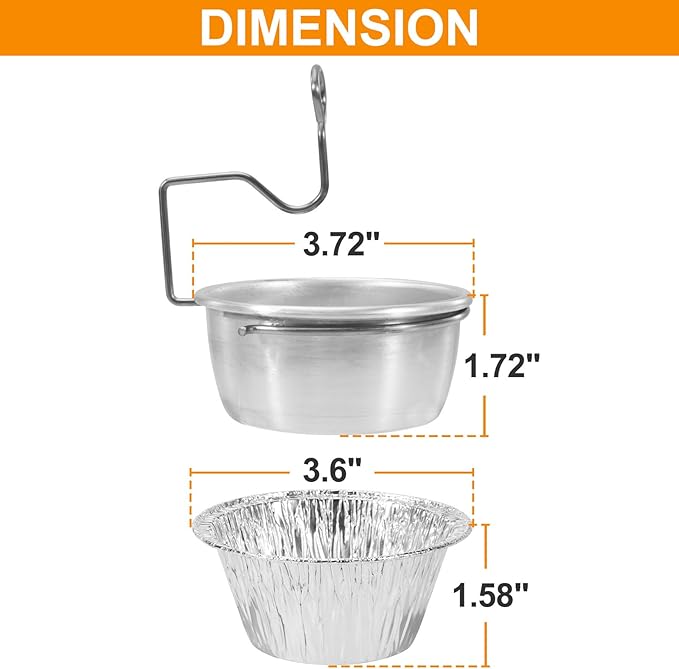 Grill Grease Cup with Clip for Char-broil/ Kenmore Grease Tray Replacement, Grill Grease Tray with 10 Pack Aluminum Foil Liner for Masterbuilt Propane 30" & 40" Smokers Drip Pan Replacement Parts