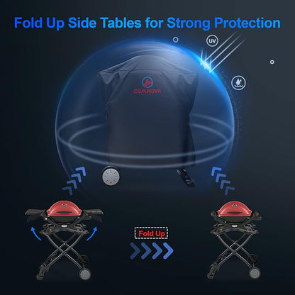 Comnova Weber Grill Cover - Q Series, Q2000/Q200/Q1000/Q100, Q2200, 2400, 1200, 1400 & More - Heavy Duty & Waterproof