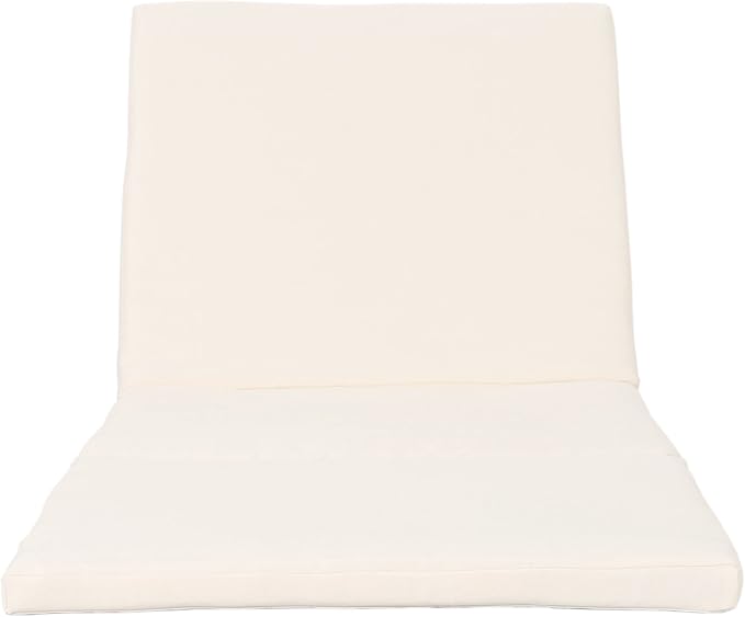 Christopher Knight Home Jamaica Outdoor Water Resistant Foam Chaise Lounge Cushion, Cream, 1 Count (Pack of 1)
