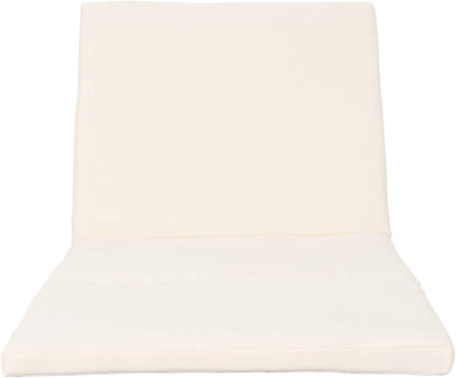 Christopher Knight Home Jamaica Outdoor Water Resistant Foam Chaise Lounge Cushion, Cream, 1 Count (Pack of 1)