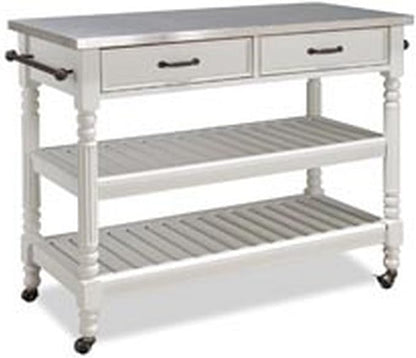 Homestyles General Line Off-White Mobile Kitchen Cart