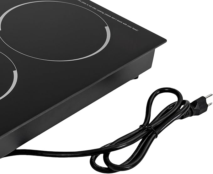 2 Burner Electric Cooktop, 20 Inch Electric Stove Top with Knob Controls, 9 Levels of Heat, Timer Function for Kitchens Apartment, Hotel