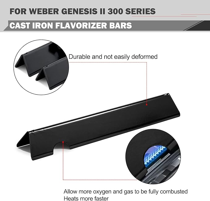 Genesis II Grill Parts for Weber Genesis II E-310 II GS4 E-315 E-335 Parts LX E-340 S-340 66095 Grill Grates Replacement 66032 Genesis 2 Flavorizer Bars 66040 Heat Deflector E-325S 300 Series Parts