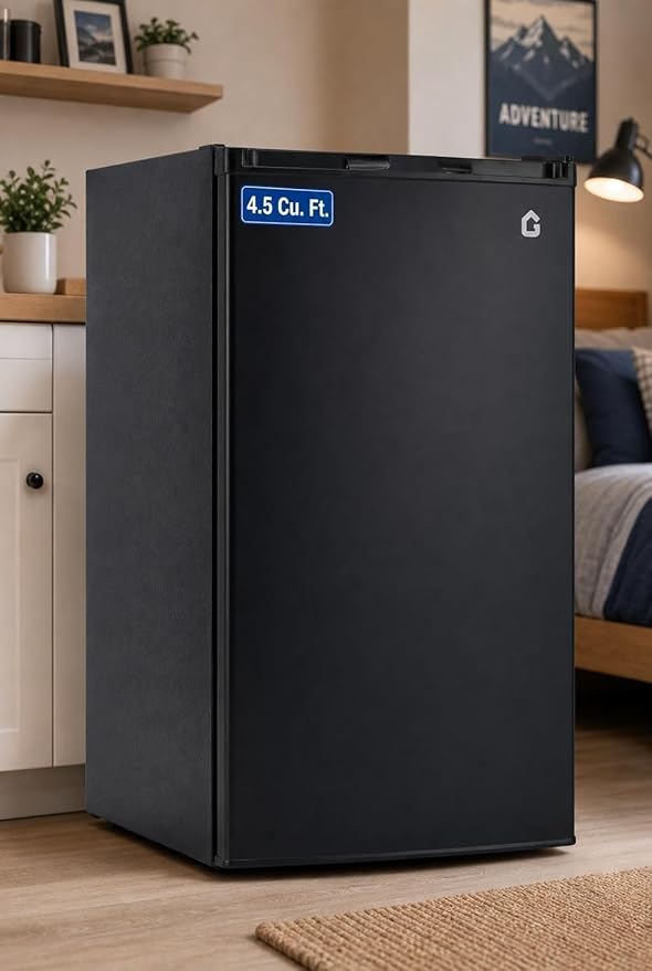 PioneerWorks 4.5 Cu. Ft. Compact Refrigerator | Single Door Mini Fridge with Energy-Efficient & Quiet Operation | for Dorm, Office, Bedroom, Kitchen, Bar Use with Adjustable Shelves
