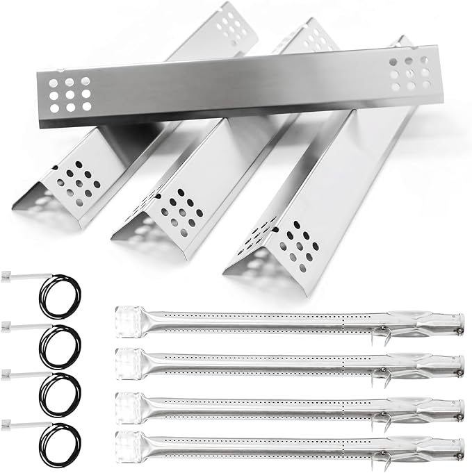 Grill Replacement Parts for Monument 4-Burner 24367,35633,17842, 24633,41847NG Gas Grill, Burner Tube, Heat Plate Tent, Igniter for Kitchen aid 720-0954, Monument 6 Burner 77352 77352MB 77352-MB