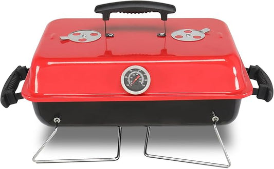 Charcoal Grill, 53x27x27.5cm BBQ Charcoal, Tabletop Outdoor Barbecue Smoker for Camping, Picnic, Party, Outdoor Activities,Barbecue Portable Charcoal Barbecue Camping Grill 53 x 27 x 27.5CM