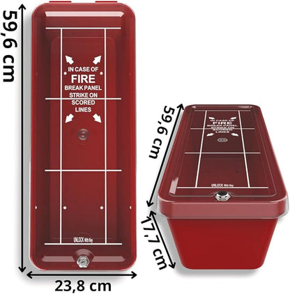 ISOP PVC Fire Extinguisher Cabinet Large for 5 kg or 10 lb - Fire Extinguisher Storage Indoor / Outdoor - Wall Mounted Fire-rescue Extinguishers Box - ABC Extinguishers Mounting - Wall-Fixed Enclosure