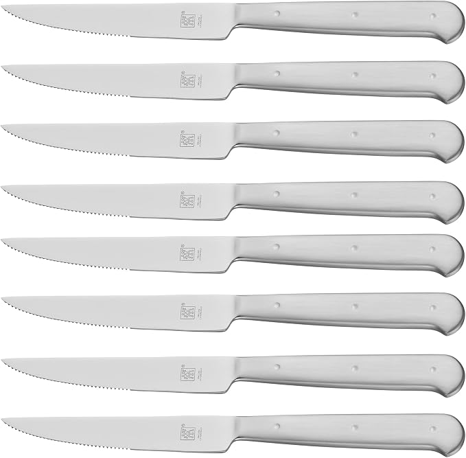 ZWILLING Porterhouse Razor-Sharp Steak Knife Set of 8 with Black Presentation Case, Gift Set