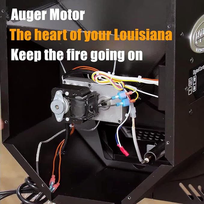 Upgraded 2.0RPM Auger Motor Replacement Parts for Louisiana Most Pellet Grill Smokers CS300 CS450 CS570 CS680 LG700 LG900 LG1100 800Elite Estate860 Part: 50104 50102 (Except V7PC1)