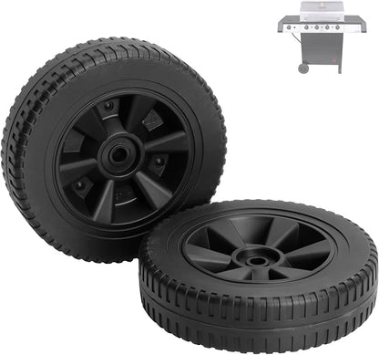7 Inch G437-0037-W1 Grill Wheels Replacement Parts for Charbroil Various Models 463377319 463352521 463365021 469335115 463436415 463340516 Kenmore 415.16123800 Thermos 466360113, 2-Pack