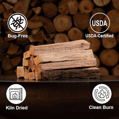 Old Potters Kiln Dried ~6 x 0.5-1.5 Inch Mini Pizza Oven Cooking Logs, Wood Logs for Grills and Smokers, Solo Stove Mesa XL (790 Cubic Inches), Cherry
