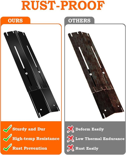 Adjustable Grill Heat Plates Shield 11.75-21 inch for Nexgrill Replacement Parts, Char Broil Grill Replacement Parts, 3 Pcs BBQ Accessories for Dyna Glo Grilling Flavorizer Bar