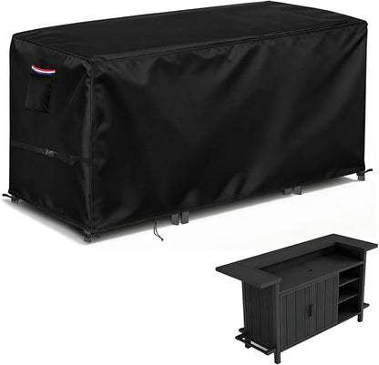 TheElves Patio Table Cover 76"Lx29"Wx36"H for Domi Outdoor Bar Table | Waterproof Dustproof Weather Protection Outdoor Table Cover for Prep Table, Side Table, Grill Cart, Bar Cabinet, Dining Table