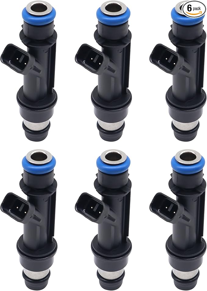 HiSport Fuel Injectors 6PCS Compatible with Buick Chevrolet GMC Hummer Isuzu i-290 i-350 i-370 Ascender H3 Rainier Colorado LUV Trailblazer EXT Canyon Envoy XL XUV Replace FJ319 12569573