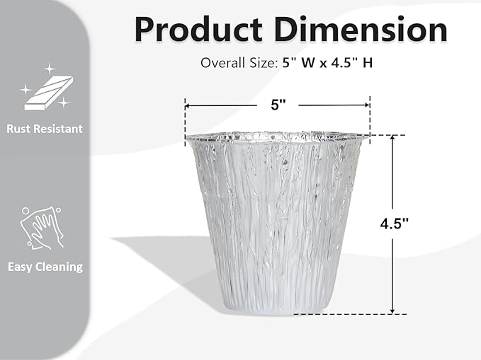 20-Pack Disposable Grease Bucket Liners for Traeger Pro Series 575/780, 22/34 Series, Oklahoma Joe's, Pit-Boss, Camp Chef, Aluminum Foil Drip Bucket Liners for Green Mountain Pellet Wood Smoker
