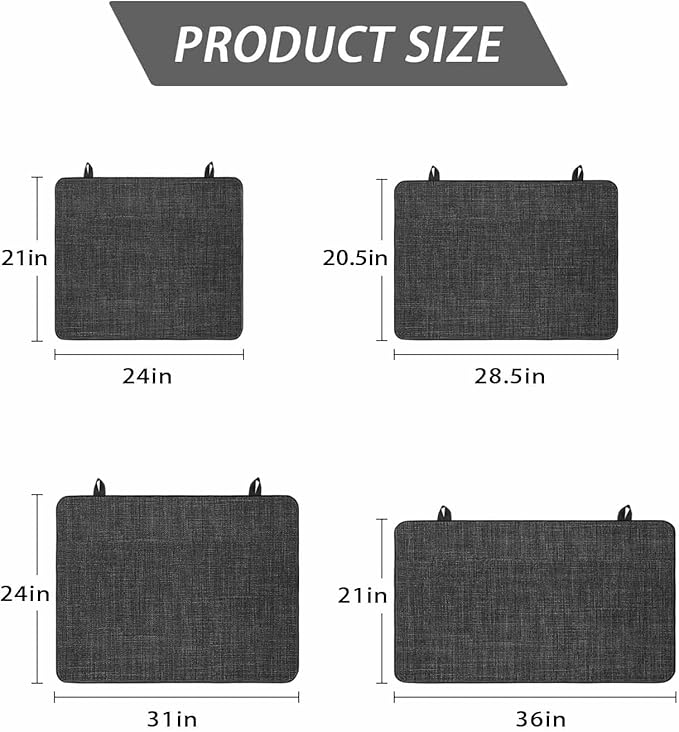 Stove Top Covers for Electric Stove 31x24 Inches, Vintage Black Solid Color HeatResistant Glass Cooktop Protector, Farmhouse Retro Linen Texture Ceramic Stovetop Countertop Covers Mat, Oven Cover