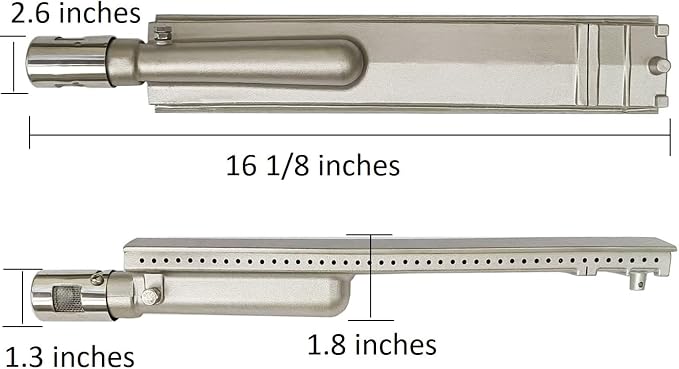HONSIN Upgraded 4 Set Heavy Duty Cast Stainless Steel Grill Burners, Compatiable with Bull Lion Cal Flame Aussie Blaze Bakers Chefs Thermos Turbo CharBroil