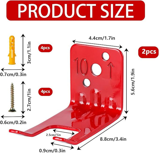 Fire Extinguisher Mounts & Brackets,2 Pack Fire Extinguisher Brackets and Holders,Wall Hook Holder Hanger for 10 lb fire Extinguisher Mount