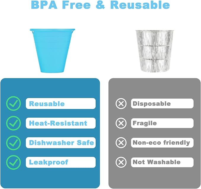 2pcs reuasble Silicone Grease Bucket Liners Compatible for Traeger/Pit Boss ect/Oklahoma Joe' /Green Mountain Grill Drip Tray Bucket Liner for pro Pellet Wood Smoker Grill Accessories（Blue）